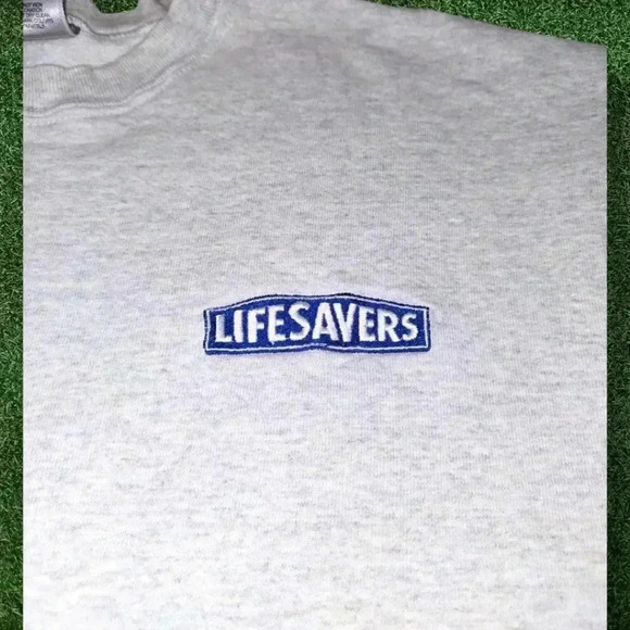 VINTAGE FRUIT OF THE LOOM SUPER COTTON LIFESAVERS CREWNECK SWEATER - Picture 3 of 7